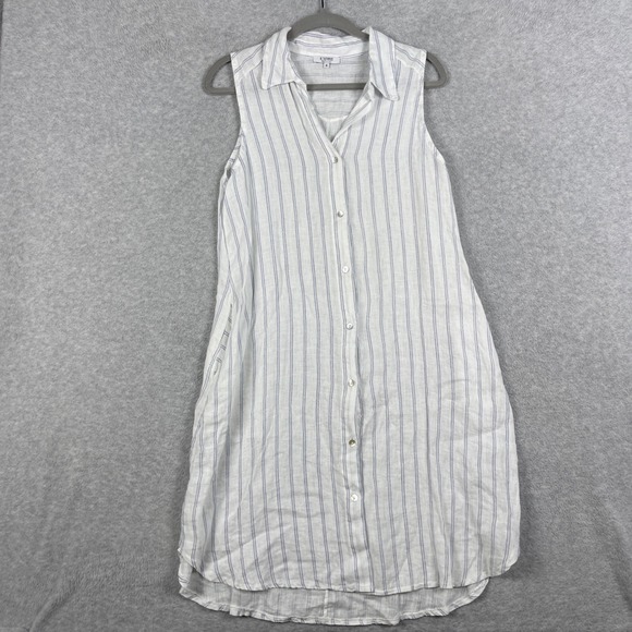 Rosemarie Dresses & Skirts - Rosemarie Made in Italy Linen Button Front Sleeveless Dress Womens S Coastal